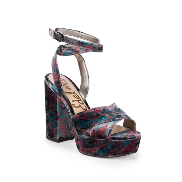 Sam Edelman Shoes - Sam Edelman Masie Velvet Paisley High Heel Sandal